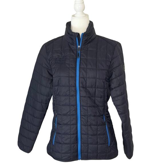 Cutter & Buck Rainier Packable Jacket Women's L | Navy Blue | w/ Corp Logo - Picture 1 of 16